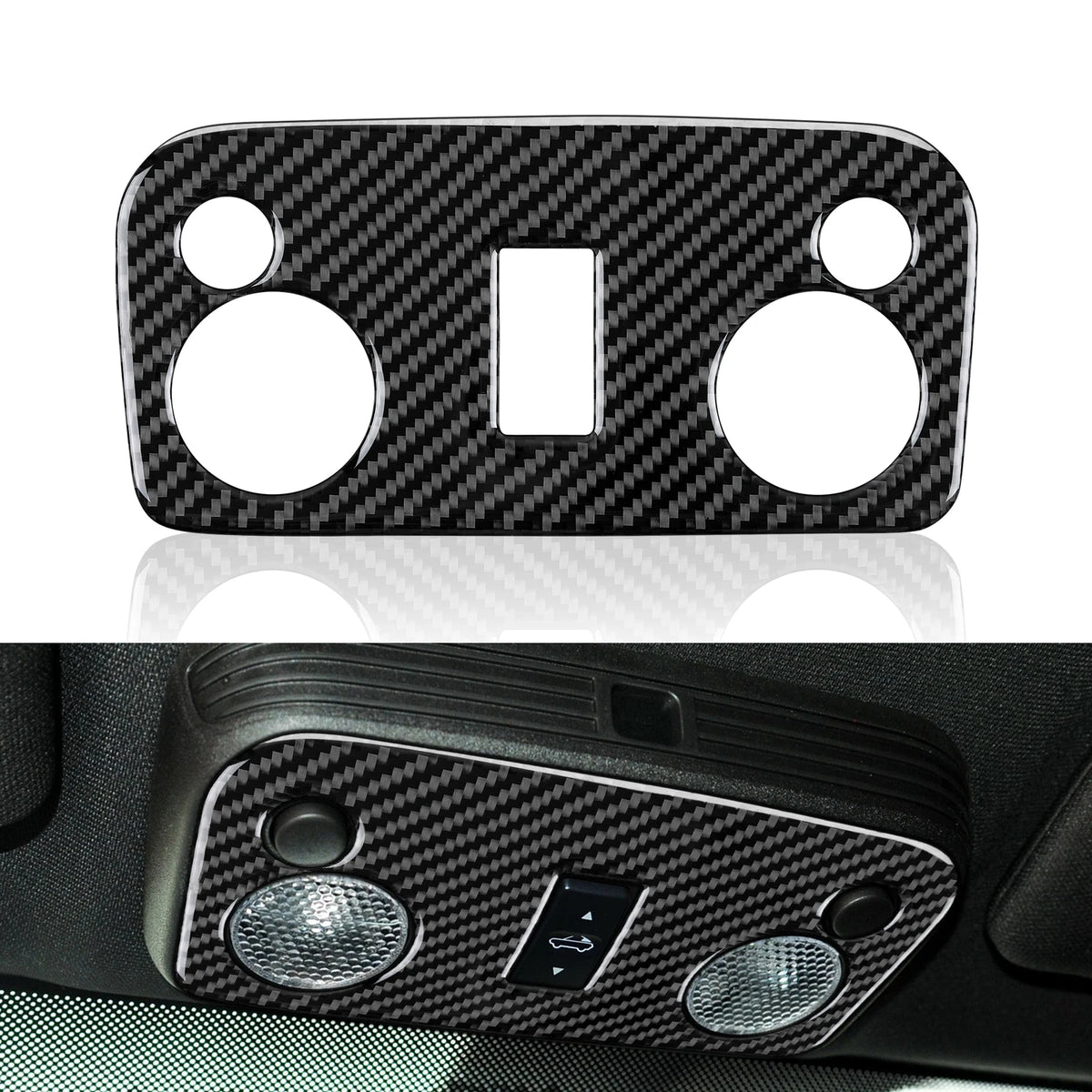 For Ford Mustang GT Shelby (2010-2014) Carbon Fiber Interior Sticker Car Center Console Gear Shift Panel Steering Wheel Trim