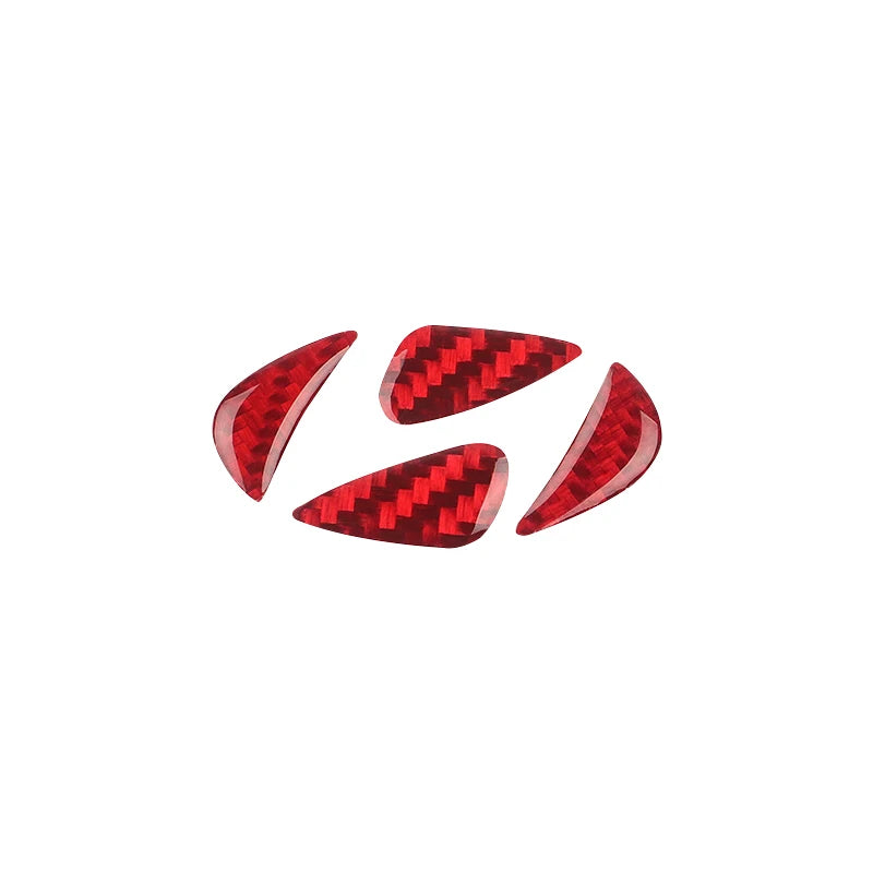 1Pcs Carbon Fiber Car Steering Wheel Sticker Trim For Hyundai Tuson IX35 I30 I20 Elantra Sonata Santa Fe Auto Decals Parts