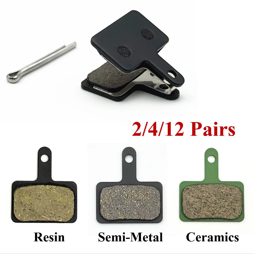 2/4/12Pairs Bicycle Disc Brake Pads Resin / Semi-Metal / Cer