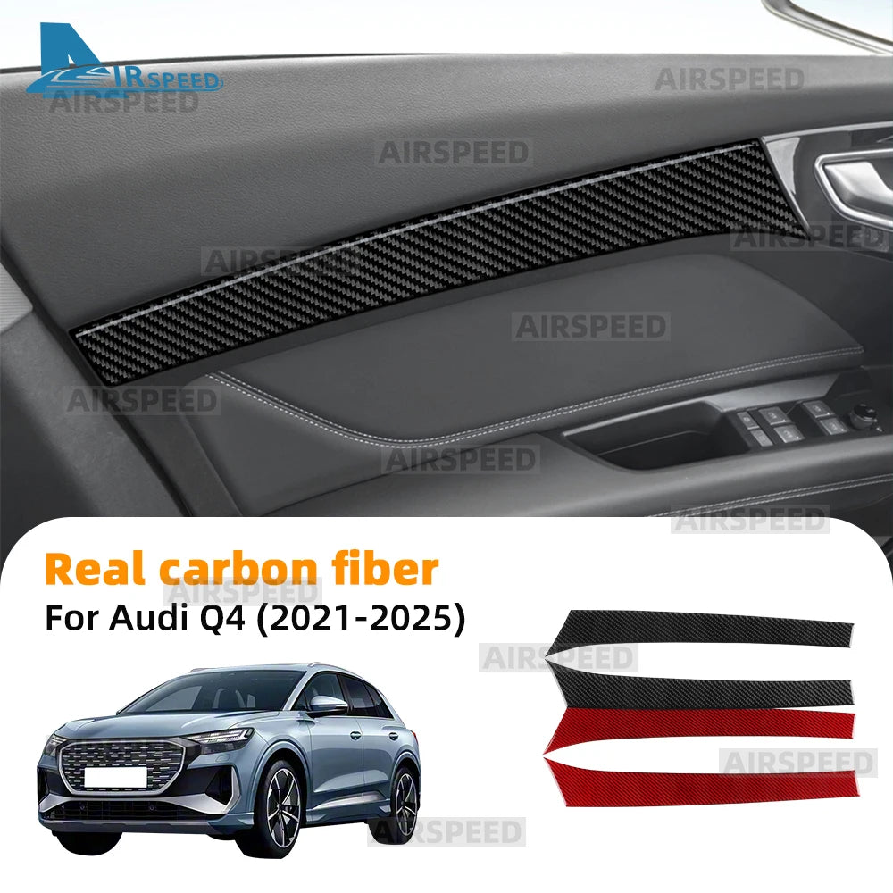 Real Soft Carbon Fiber Sticker For Audi Q4 e-tron 2021 2022 