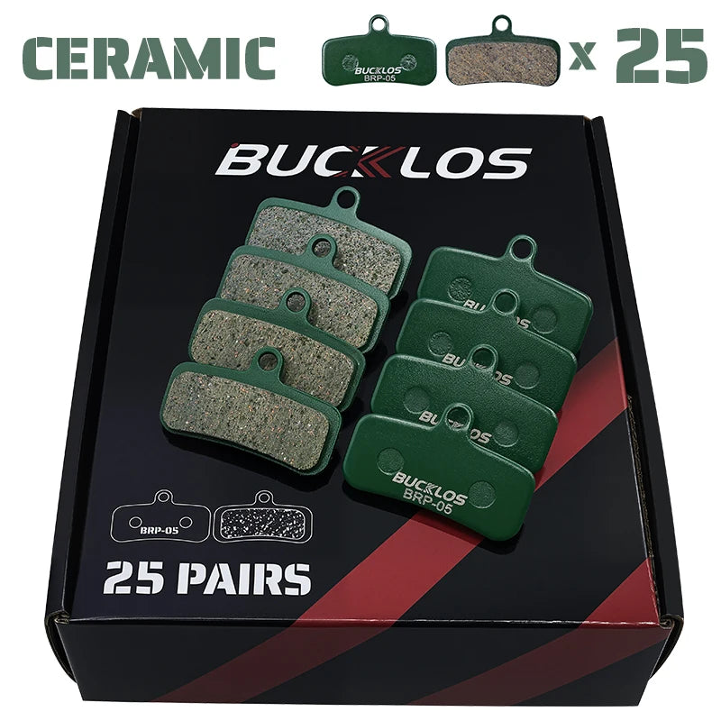 25 Pairs BUCKLOS BRP-05 Bike Disc Brake Pads Ceramic Resin Bicycle Hydraulic Brake Pads for SHIMANO D02S N03A Bicycle Brake Pads