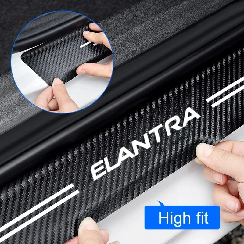 60X7CM Car Door Sill Side Anti Scratch Protector Strip Carbo