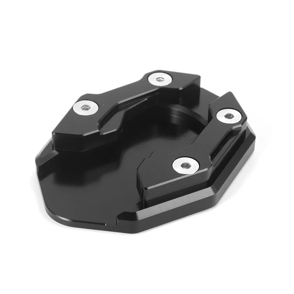 Aluminum Motorcycle Side Stand Pad Universal Enlarger Foot Extension Kickstand Support Plate for Motorbike Modification