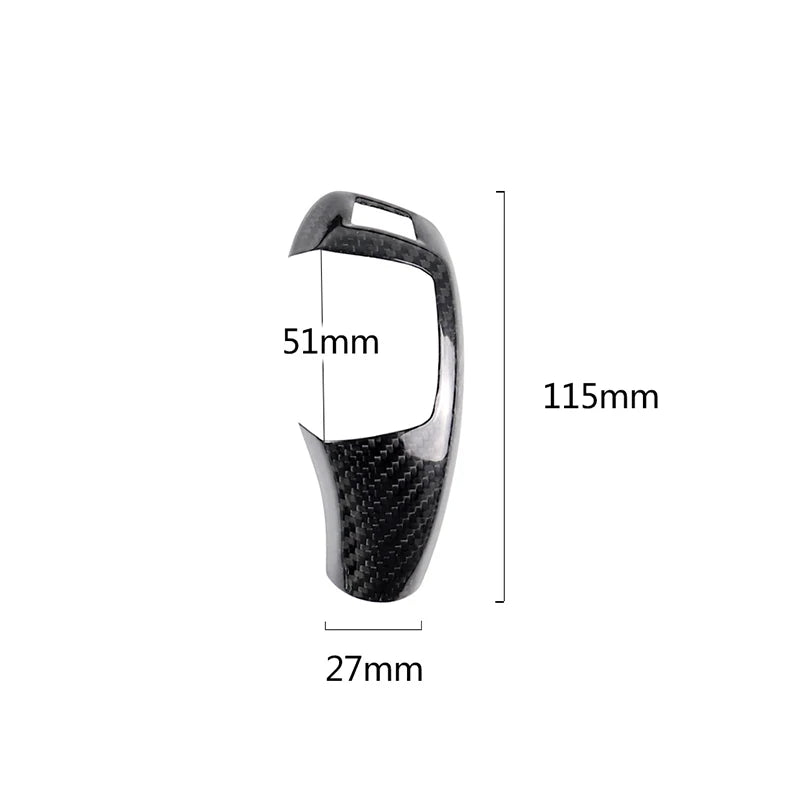 Carbon Fiber Car Gear Shift Panel Frame Gear Knob Cover Head