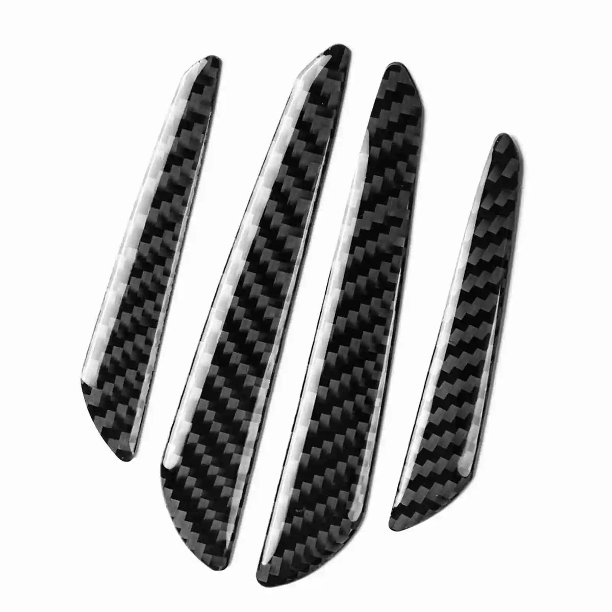 4Pcs Carbon Fiber Door Edge Guard Bumper Protector Strips Tr