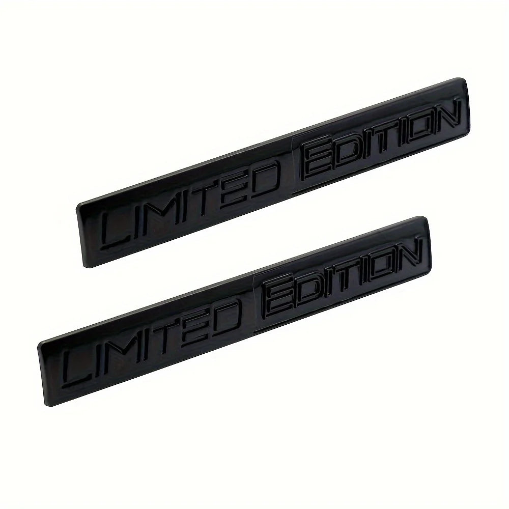 2PCS Limited Edition Emblem 3D Metal Badges Decal Sticker Au
