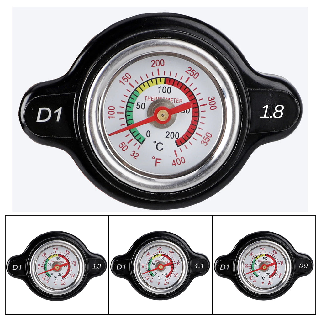 CNSPEED 0.9 1.1 1.3 1.8 Bar Radiator Cap Cover With Temperat