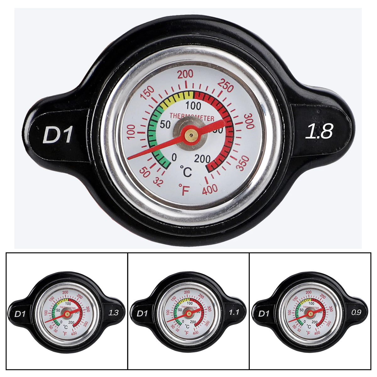 CNSPEED 0.9 1.1 1.3 1.8 Bar Radiator Cap Cover With Temperat