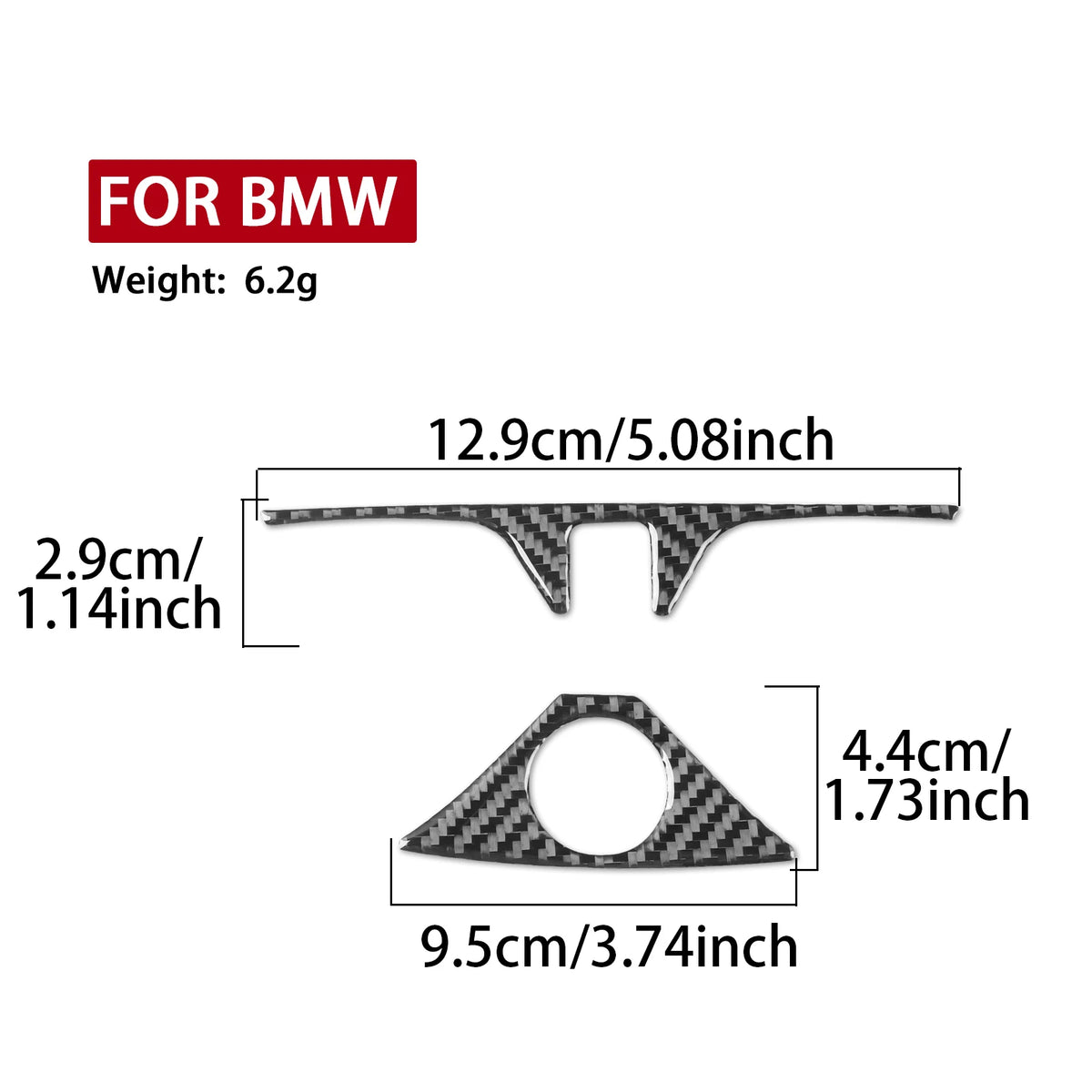 Real Carbon Fiber Car Accessories Center Cup Holder Trim Cov