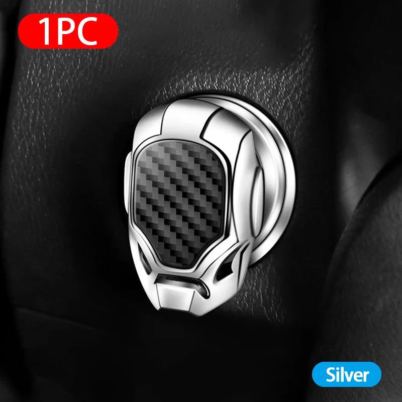 Car Ignition Start Switch Protective Cover Onekey Start Stop Button Cover Engine Car Interior Decoration Motorcycle StartRing