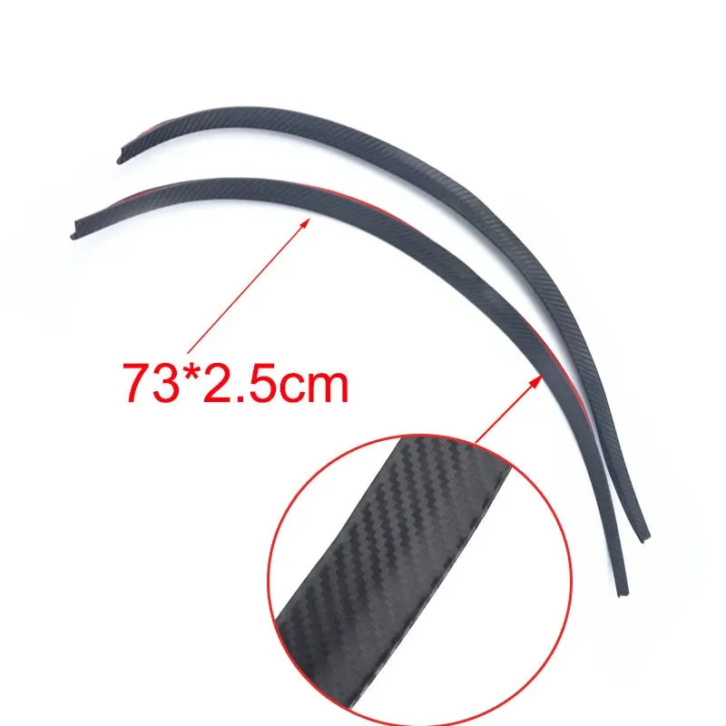 2/4pcs Universal Car Truck Black/ Carbon Fiber Body Kit trim