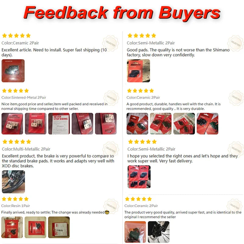 BUCKLOS Ceramic Bicycle Brake Pads Durable Bike Hydraulic Di