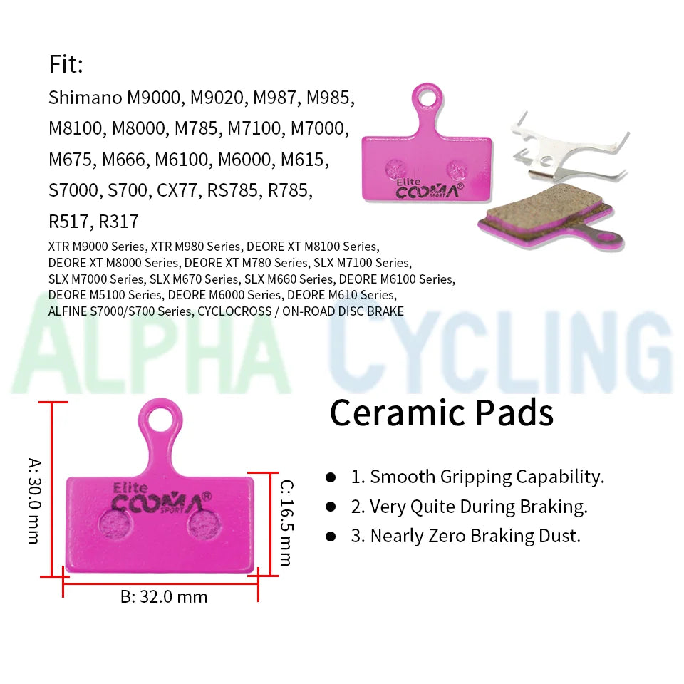 4 Pairs Ceramic Disc Brake Pads for Shimano G04Ti G04S G03A 
