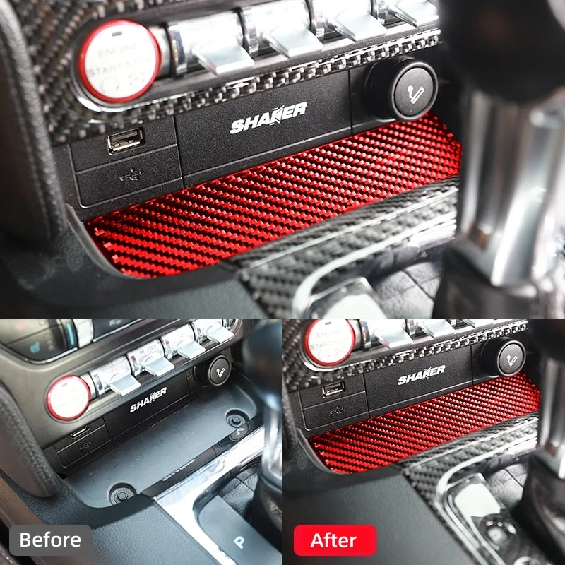 For Ford Mustang GT 2015-2021 Accessories Carbon Fiber Style