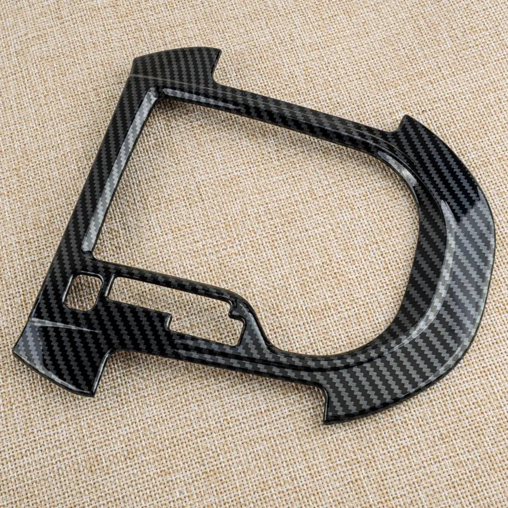 1 Set Car Black Carbon Fiber Style Gear Shift Panel Cover Tr