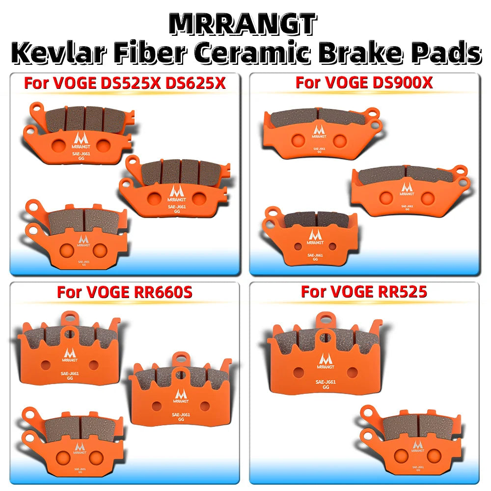 MRRANGT Motorcycle High Performance Ceramic Brake Pads Set F