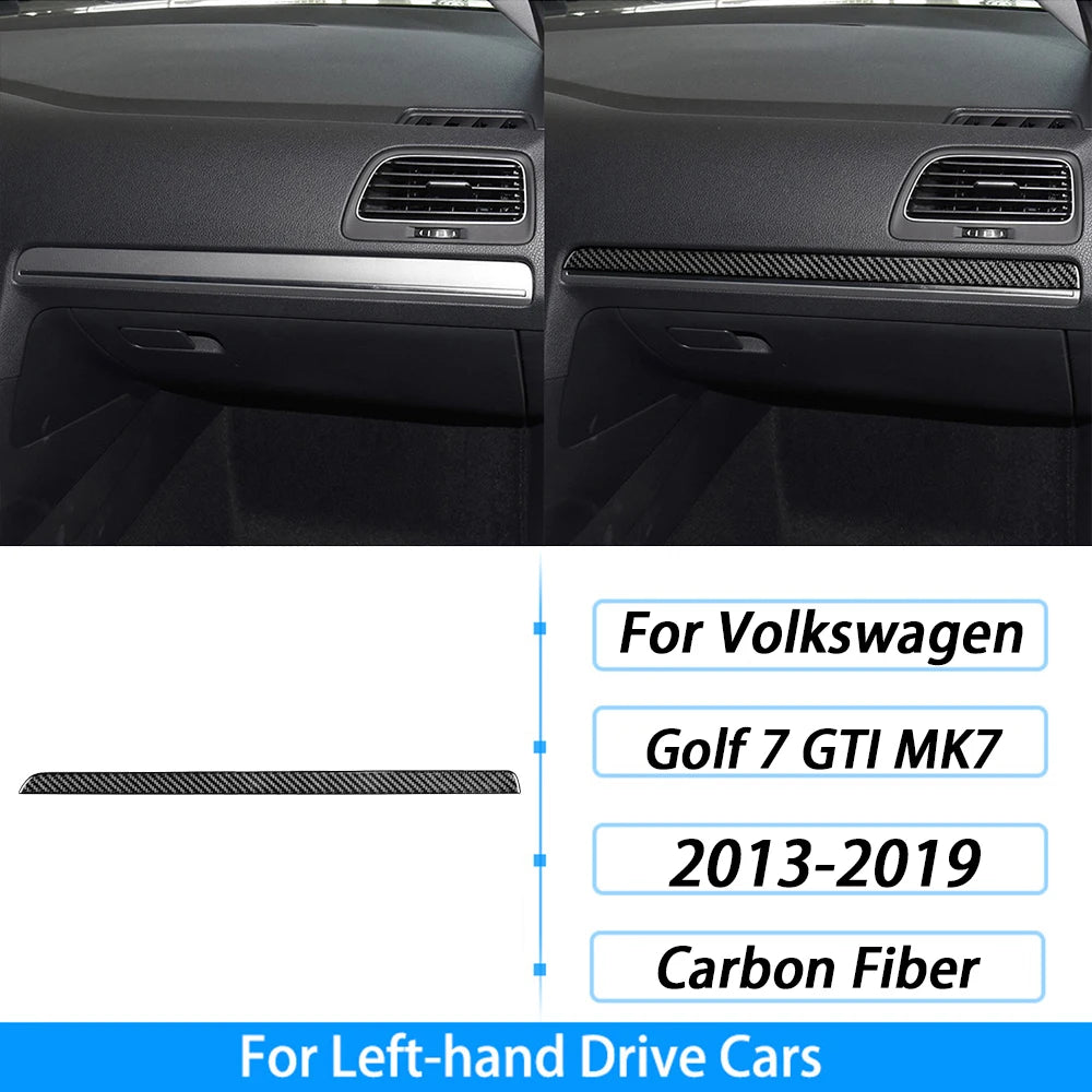 For Volkswagen Golf 7 GTI MK7 2013-2019 Carbon Fiber Gear Shift Air Outlet Window Lift Dashboard Suit Trim Car Interior Sticker