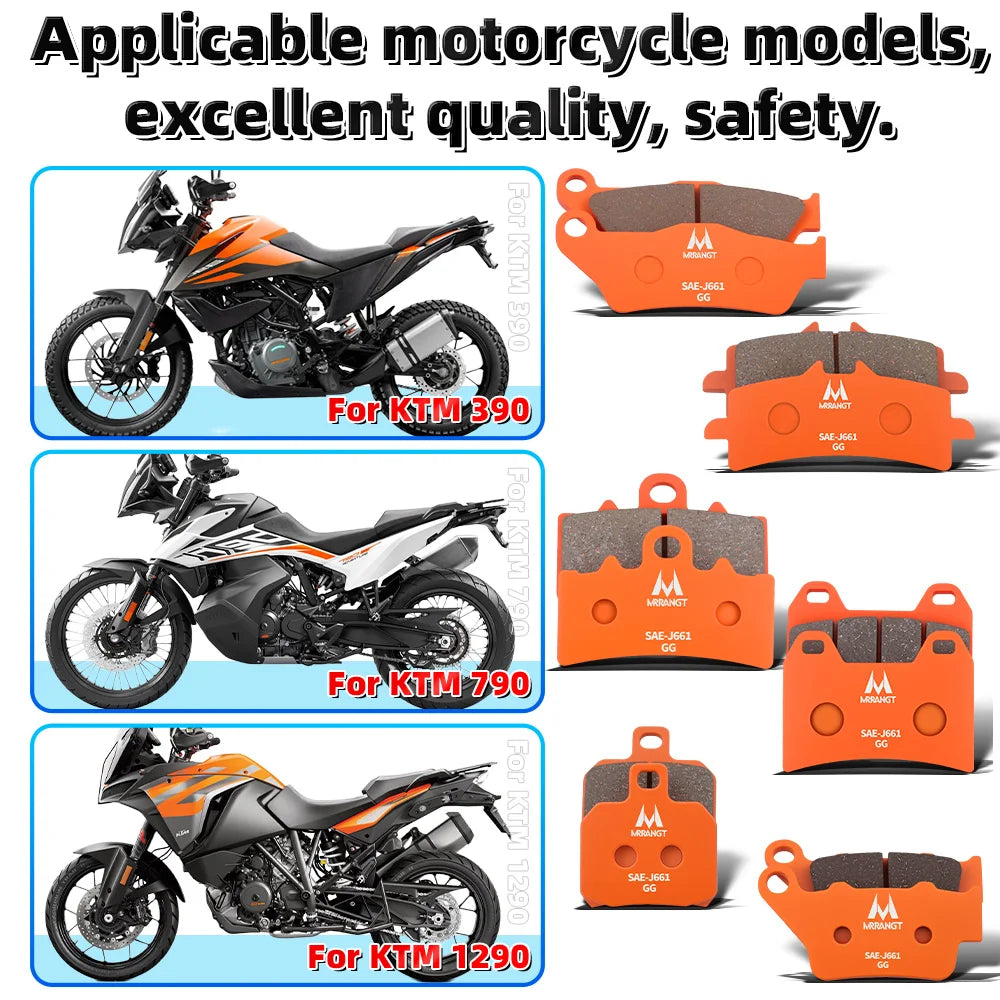 MRRANGT Motorcycle Ceramic Brake Pads Kit For KTM Duke 390 7