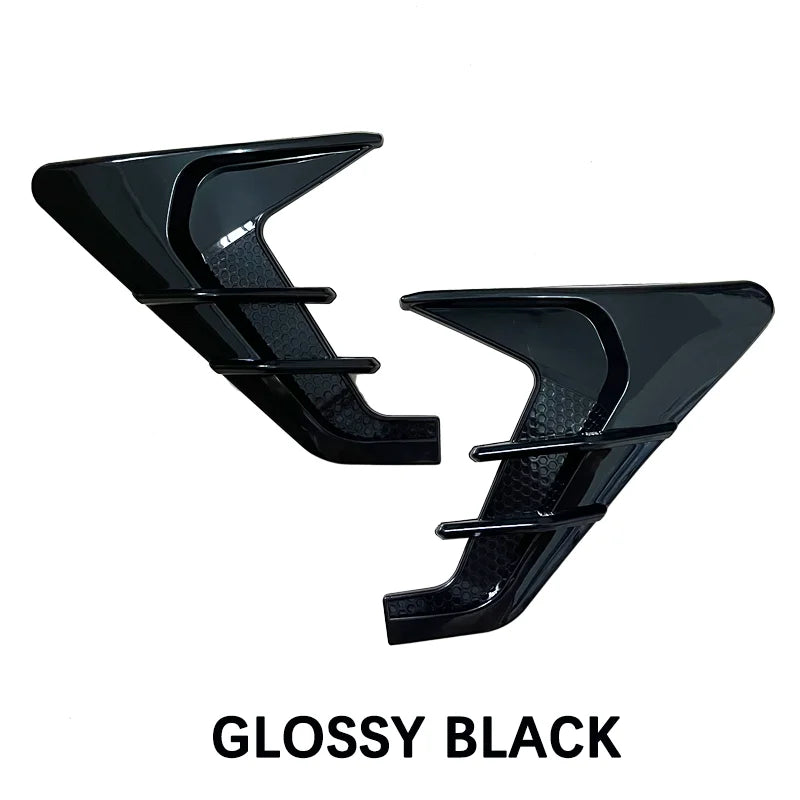 2pcs Universal Car Air Flow Fender Hood Intake Vent Cover Trim Carbon Fiber Side Wing Decals Body Shark Gill Ventilation Sticker
