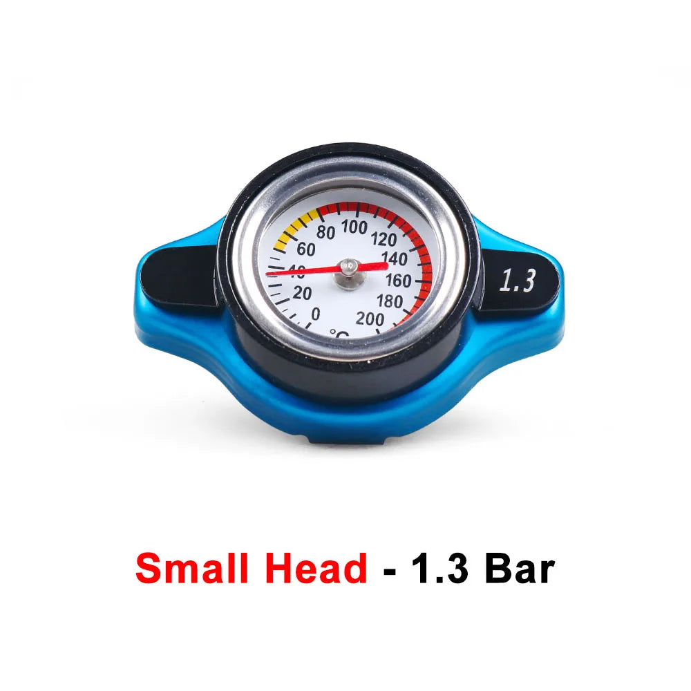 Racing Small and Big Head Thermost Radiator Cap Tank Cover Water Temp gauge 0.9BAR or 1.1BAR or 1.3 BAR Cover No logo