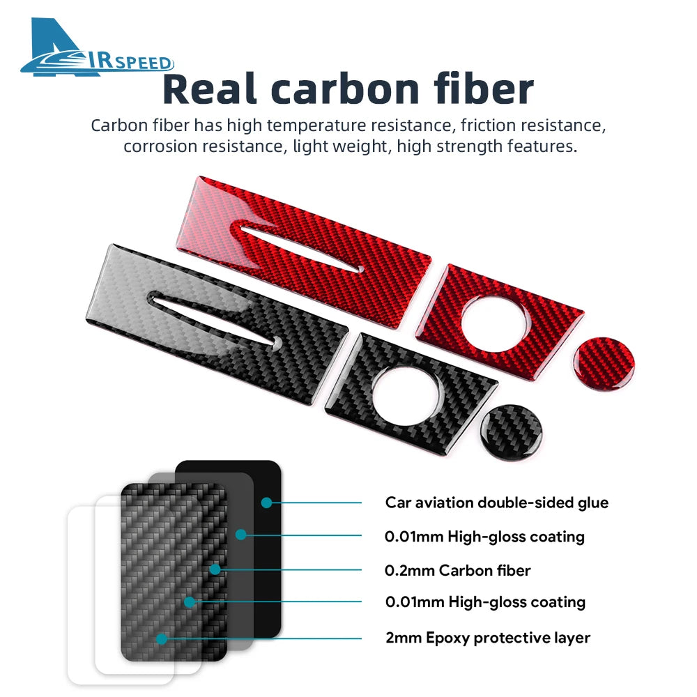 Real Soft Carbon Fiber Trim Sticker For Mercedes Benz SLK R1