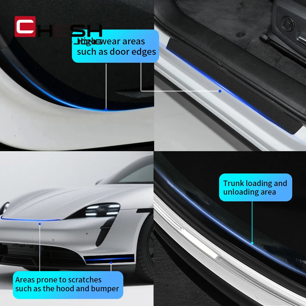 Car Nano Carbon Fiber Stickers Anti-Scratch Waterproof Prote
