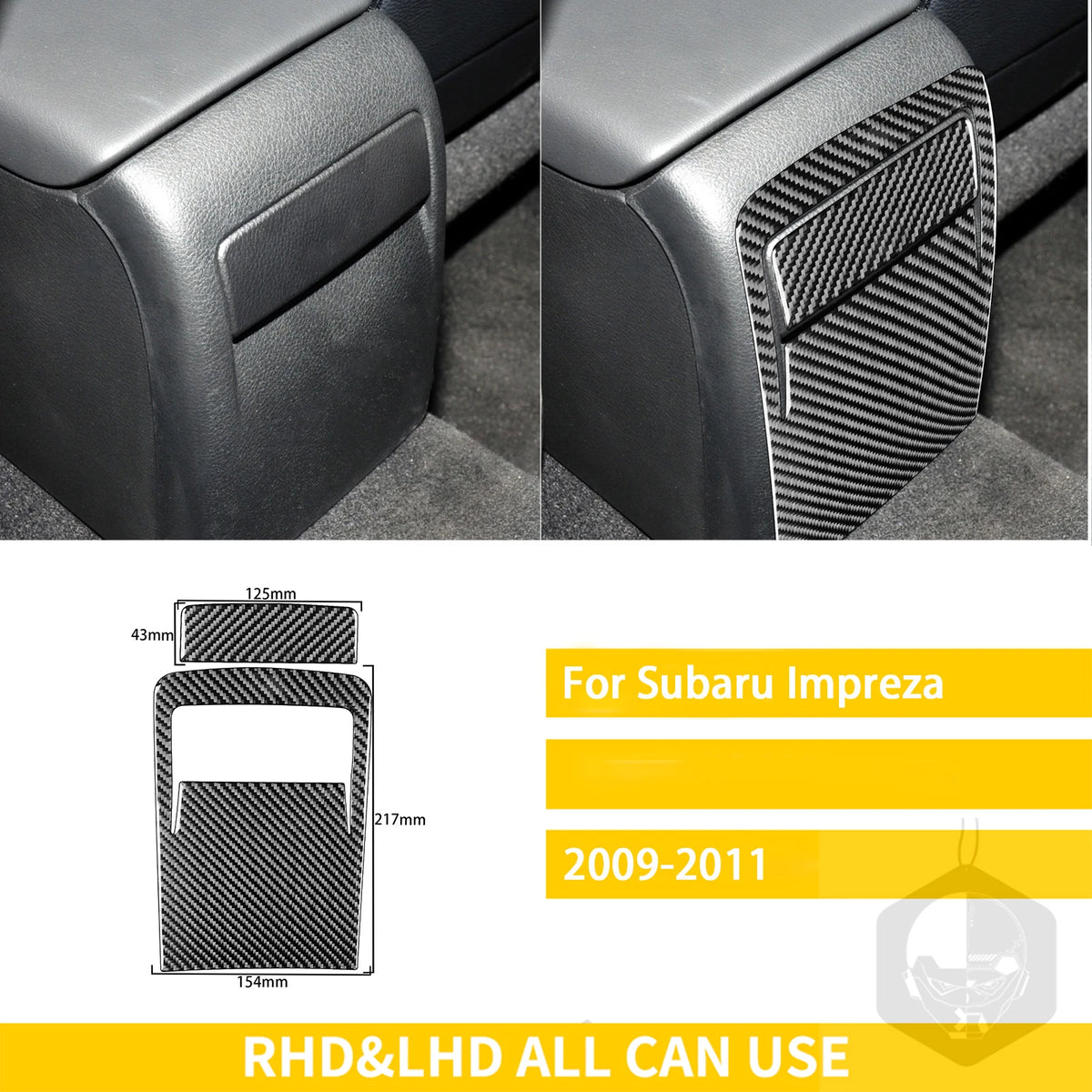 For Subaru Impreza 2009 2010 2011 Accessories Carbon Fiber Car Interior Gear Cuphold Panel CD Air Outlet Cover Trim Sticker