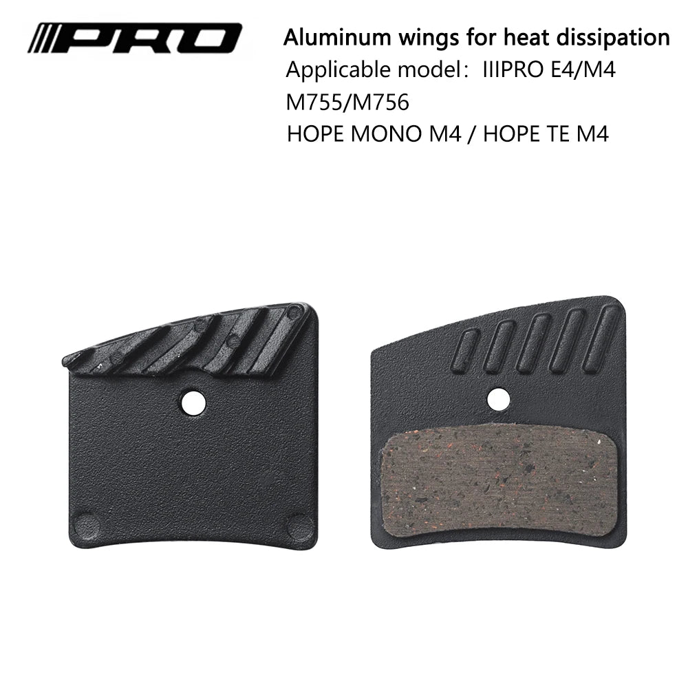 IIIPRO E4 Disc 4-piston Bicycle Brake Pad Ceramic Copper-bas