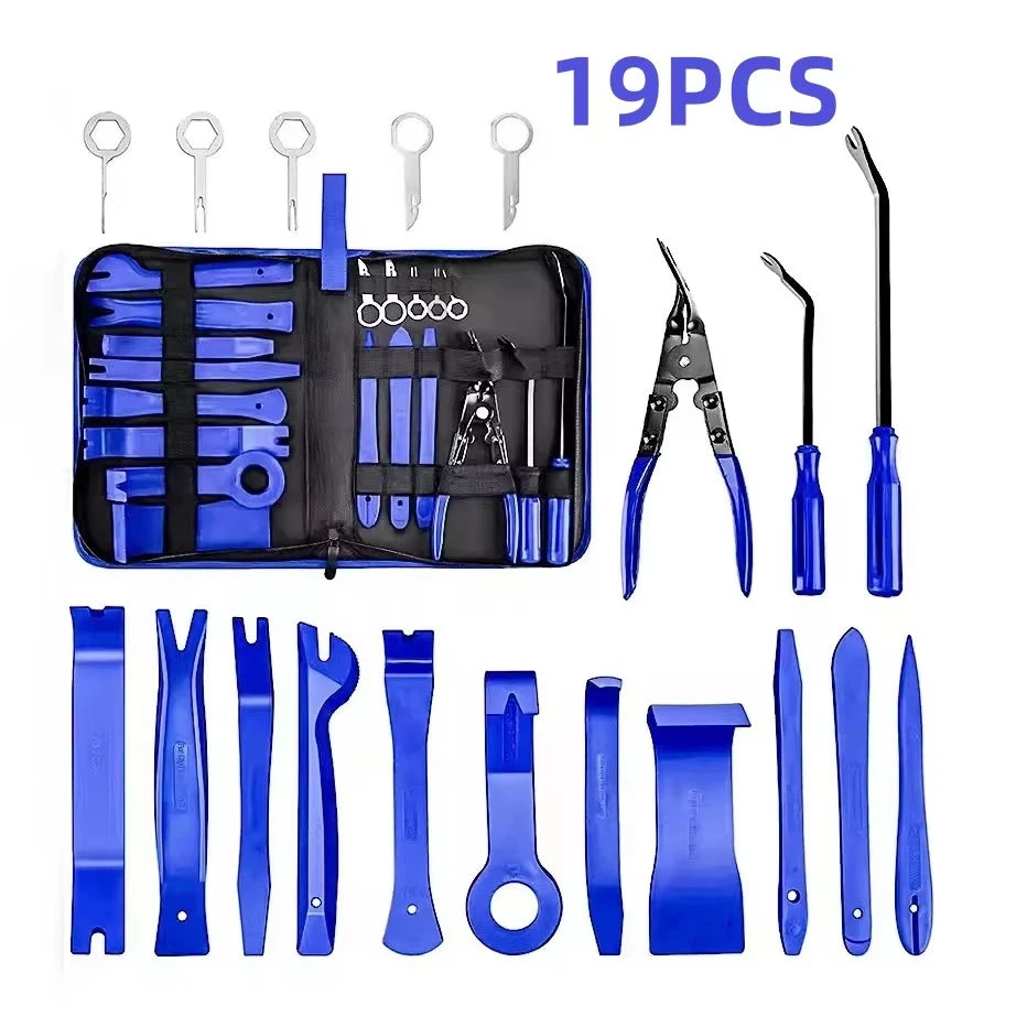 Auto Car Door Dash Radio Panel Trim Removal Pry Tool Kit Disassembly Repair Installer Interior Plastic Clip Conversion Hand Set