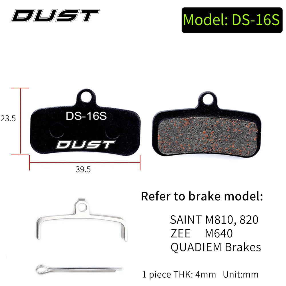 DUST 1Pair Semi-Metal Bicycle Hydraulic Disc Brake Pad MTB Mountain Bike Parts for SHIMANO XT XTR M315 SRAM Avid BB5 BB7 E1 E3