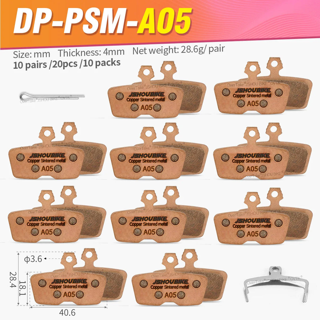 JSHOUBIKE 1/2/4/6/8/10 Pairs Sintered Metal Hydraulic Brake Pads for SRAM CODE CODE R CODE RSC SRAM AVID Code
