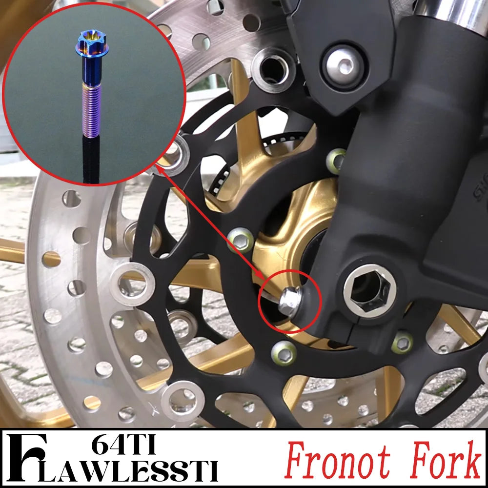 FLAWLESSTI Gr5 Titanium Bolt Windshield Mirror Bar End Front Cover Fender Caliper Brake Disc Switch Bolt For Honda Forza 750