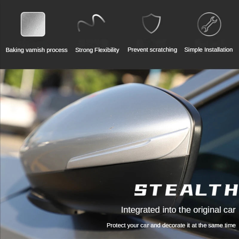 2pcs Car Door Body Rearview Mirror Protector Guard Anti Scra