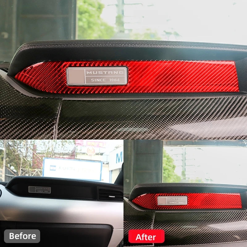 For Ford Mustang 2015-2021 Car Accessories Carbon Fiber Inte
