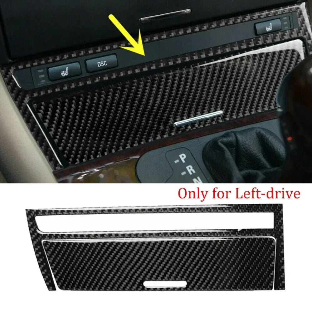 Carbon Fiber Car Interior Central Cover Decor Trim Central S