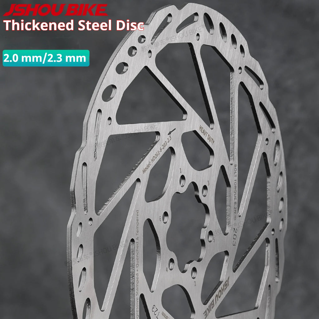 JSHOUBIKE Disc Brake Rotor 6 Bolt 160 180 203 220mm Thickene