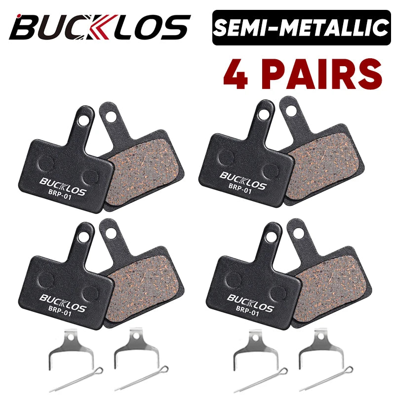 BUCKLOS Semi-Metal Mountain Bike Disc Brake Pads Semimetallic Hydraulic Disc Brake Pad Bicycle Brake Pads for SHIMANO B01S B05S