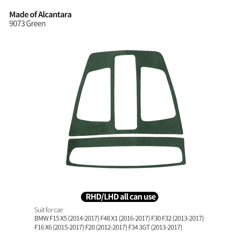 For BMW 1 3 4 Series F30 F32 F34 F15 F16 F20 F48 Made of Alcantara Car Reading Light Panel Trim Sticker Interior Accessories
