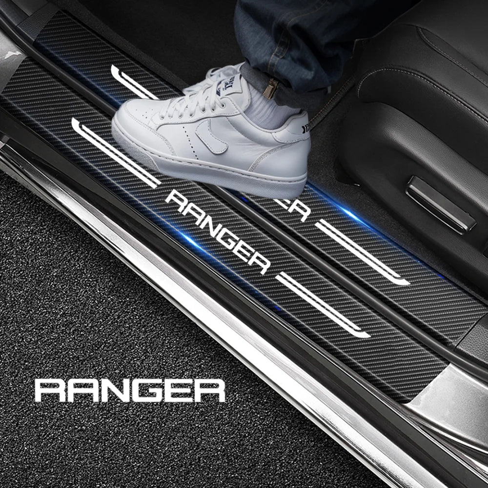 Car Door Sill Sticker Threshold Trim Decals Protective Strip