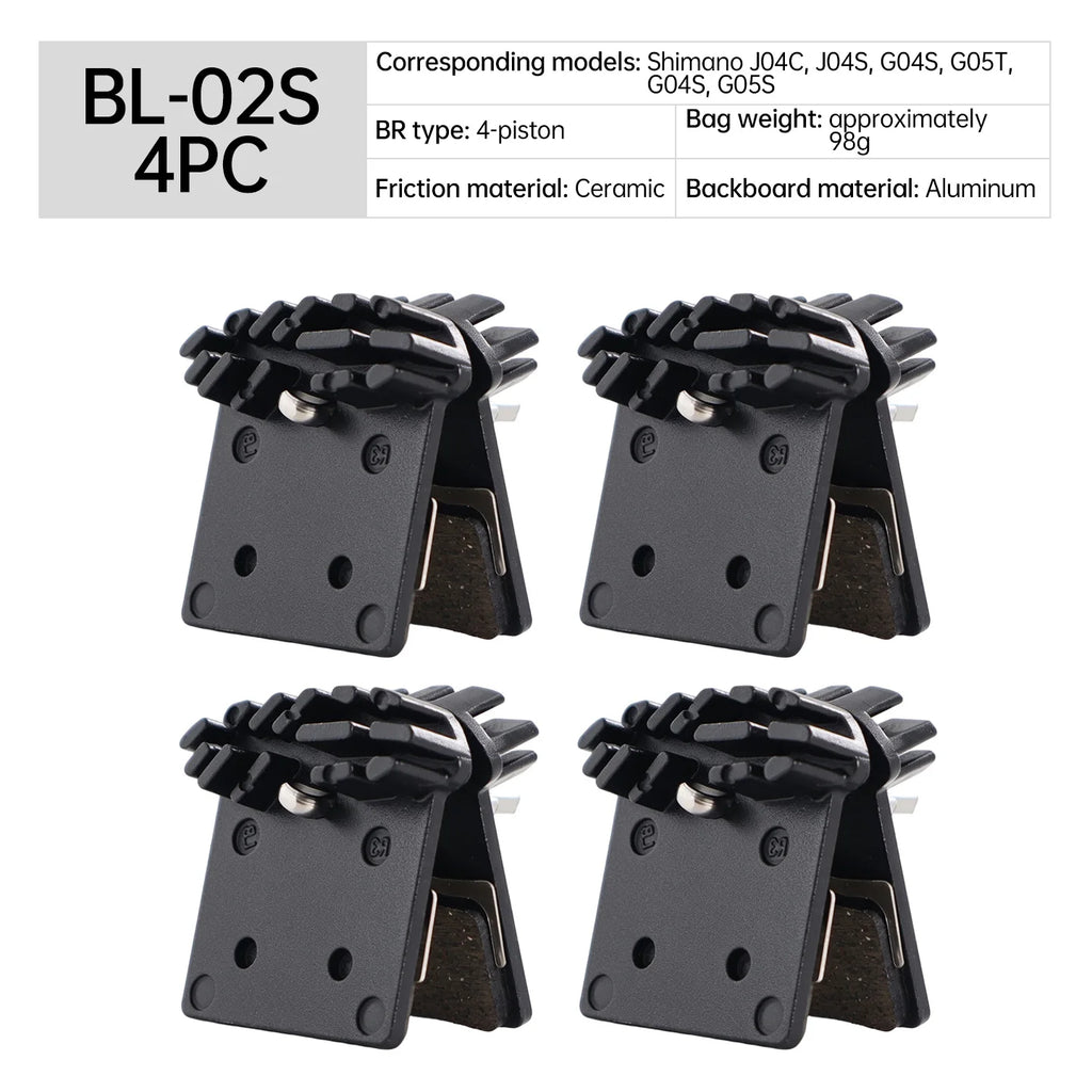 Shimano Compatible Metal Ceramic Disc Brake Pads for MTB Ebike Bike Front And Rear Cycling Accessories