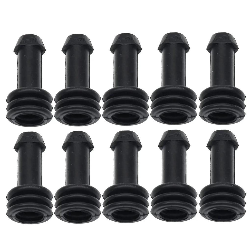 10Pcs 8mm Car Brake Pump Dust Cap Oil Drain Screw Cap Brake Caliper Bleed Nipple Black Screw Dust Caps Cover Rubber Motorcycle