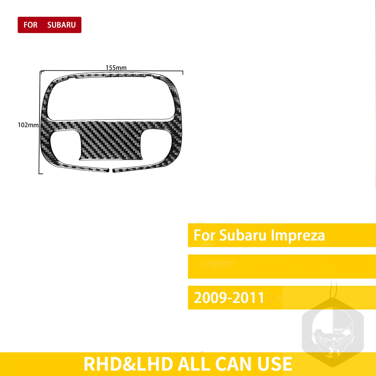 For Subaru Impreza 2009 2010 2011 Accessories Carbon Fiber Car Interior Gear Cuphold Panel CD Air Outlet Cover Trim Sticker