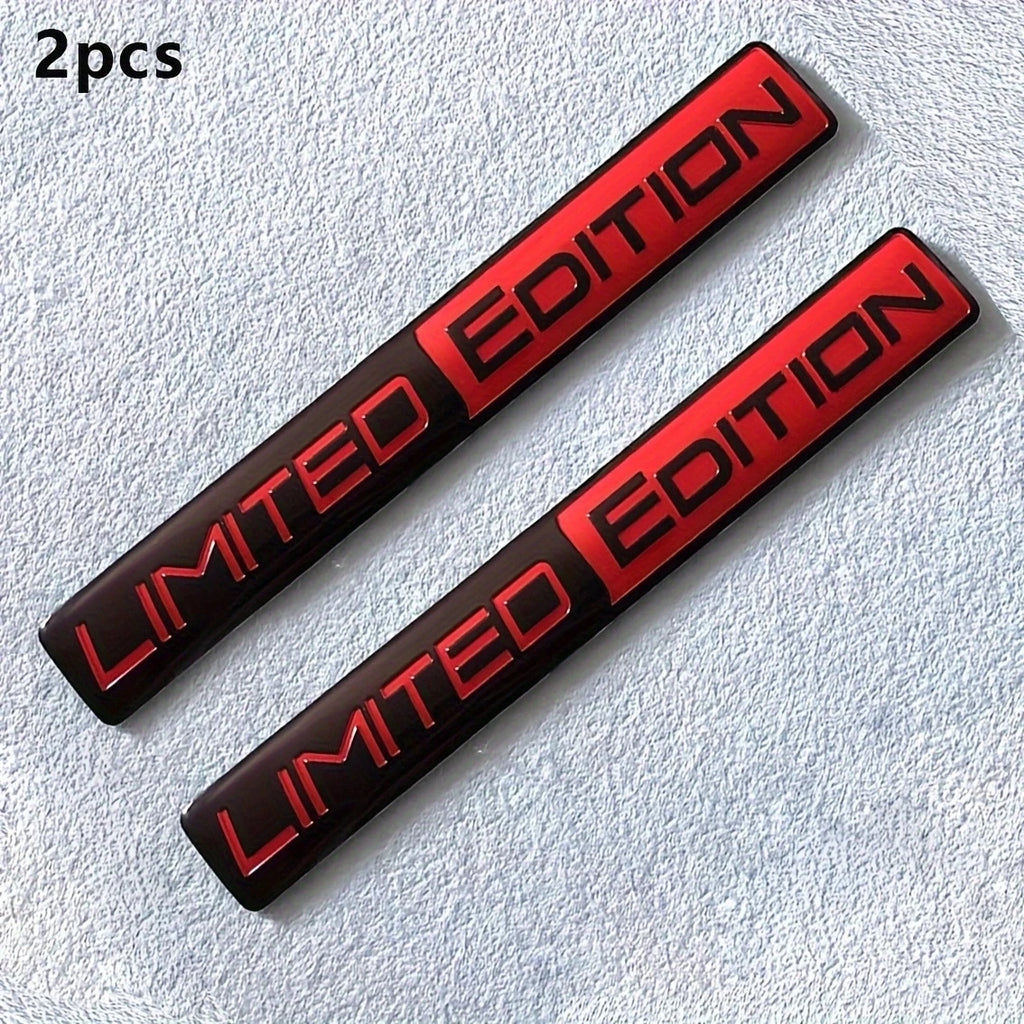 2PCS Limited Edition Emblem 3D Metal Badges Decal Sticker Au
