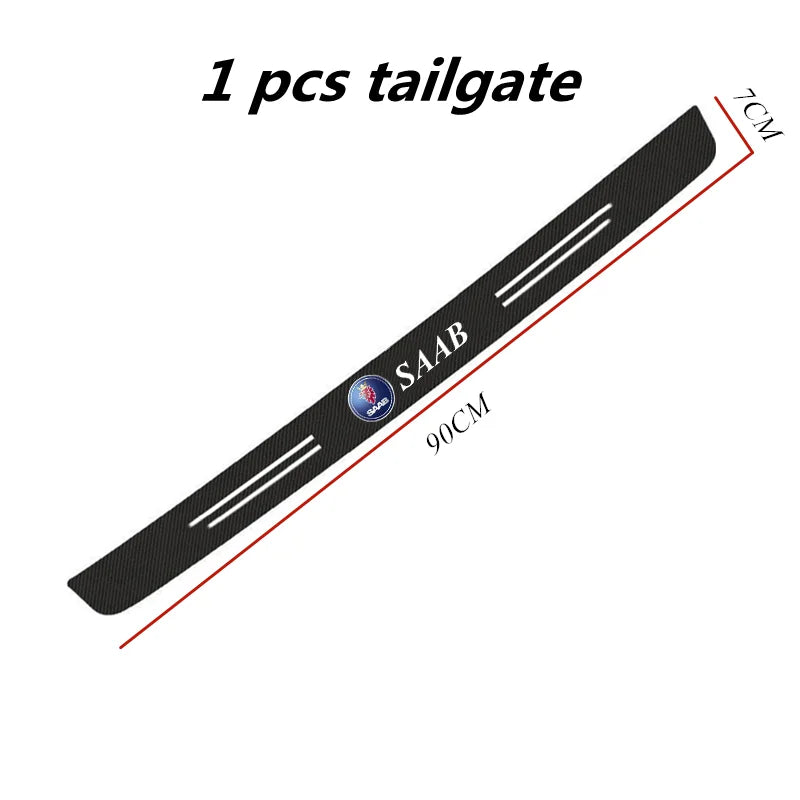 Carbon Fiber Car Sticker DIY Paste Protector Strip Auto Door Sill Side Protect Film For Saab 93 95 Saab 9-3 9-5 900 9000