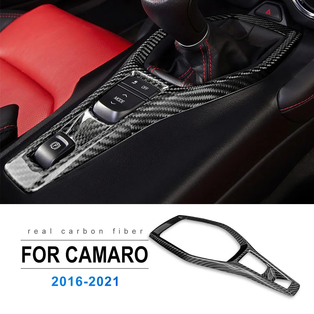 Real Carbon Fiber for Chevrolet Camaro 2016 2017 2018 2019 2020 2021 2022 2023 Car Interior Trim Red Black Accessories Sticker