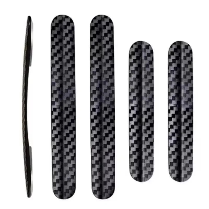 4pcs Universal Car Door Strips Anti Scratch Sticker Carbon F