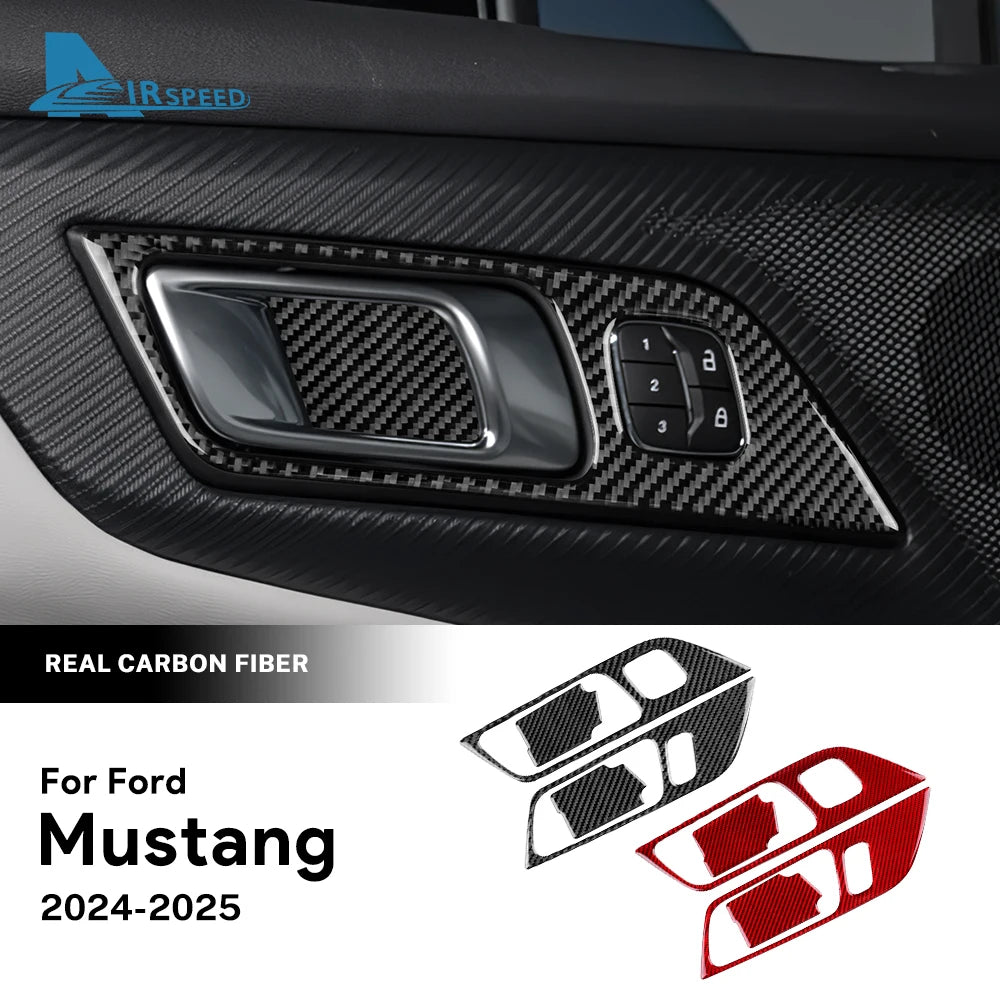 Real Soft Carbon Fiber Sticker For Ford Mustang GT Dark Hors