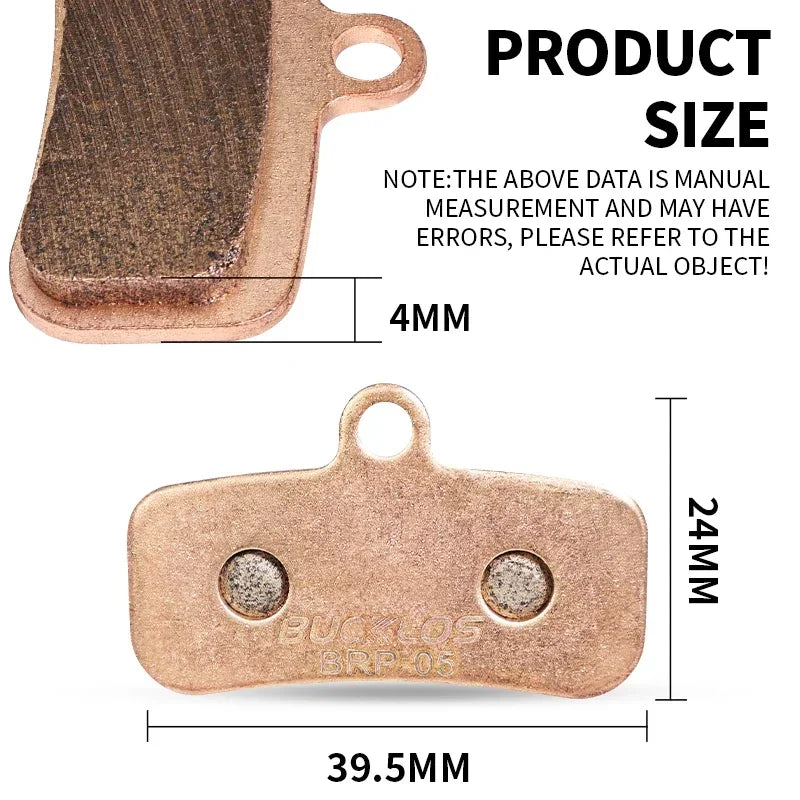 BUCKLOS Sintered-Metal MTB Brake Pads for D02S N03A Bicycle 
