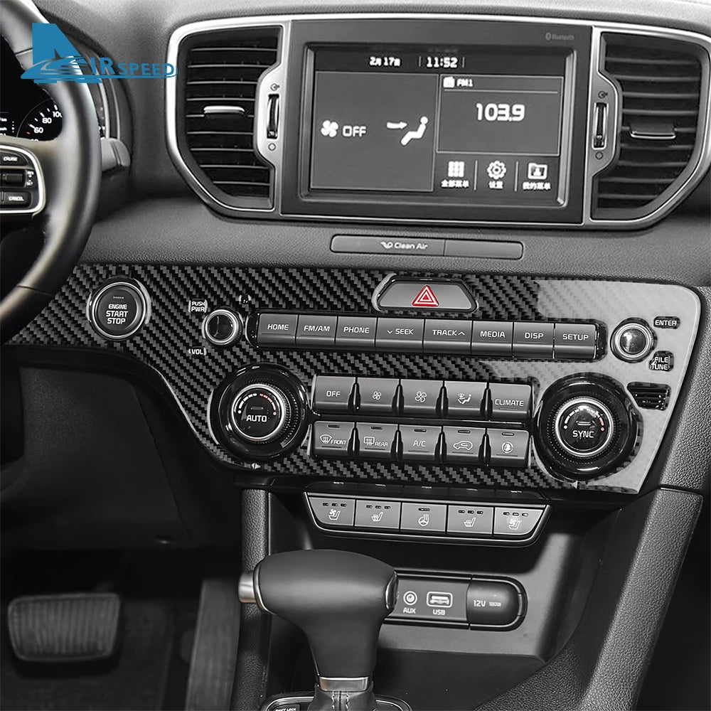 Real Soft Carbon Fiber Sticker For Kia Sportage 2017 2018 20