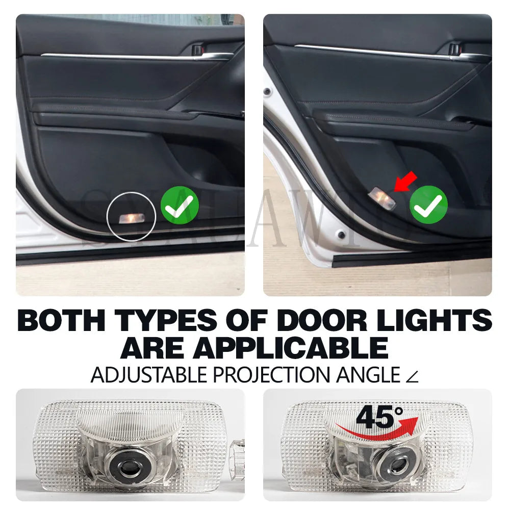 LED Car Door Logo Projector Welcome Ghost Shadow Light Acces